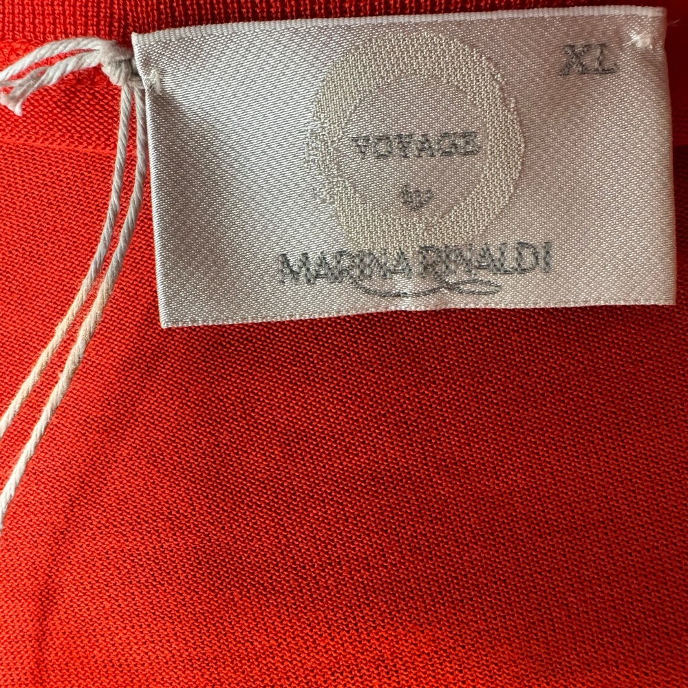 NWT - Marina Rinaldi Voyage Red V-Neck Sweater - Size XL/size 20 - Picture 8 of 16